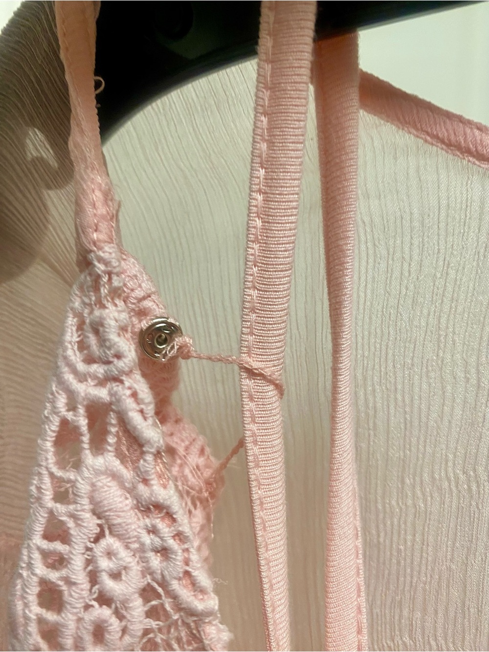 J. Peterman Pink Floral Embroidered Sheer Tunic - Picture 3 of 5